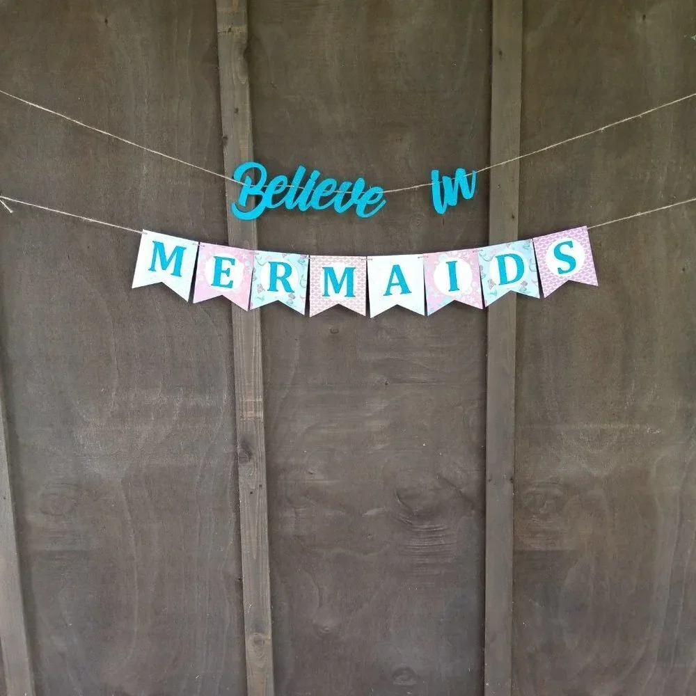 Mermaid Theme Party | Believe in Mermaids Banner